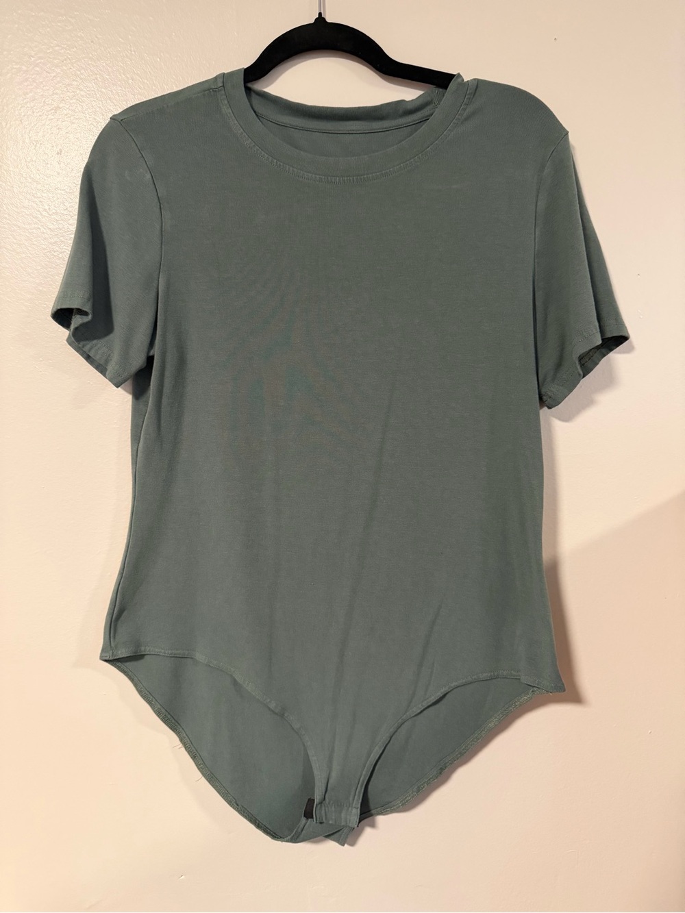 Sage Green Short Sleeve Bodysuit for Women